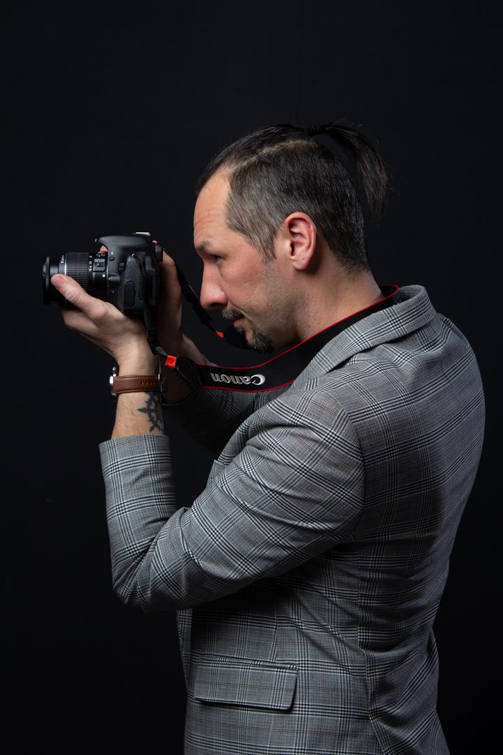 Gintautas Pleskačiauskas su fotoaparatu